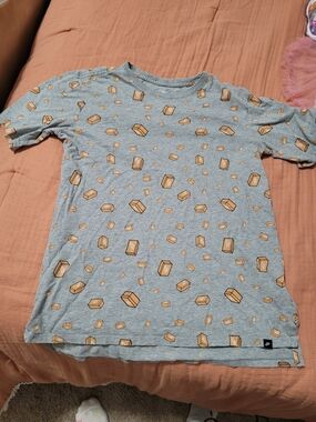 Nike Gray Tee with Orange Box Print